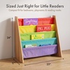 image:imageHumble Crew Kids Bookshelf Montessori Front Facing Toddler Bookcase 4 TierRainbow