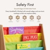 image:imageHumble Crew Kids Bookshelf Montessori Front Facing Toddler Bookcase 4 TierRainbow