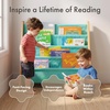 image:imageHumble Crew Kids Bookshelf Montessori Front Facing Toddler Bookcase 4 TierSeafoam GreenNatural