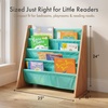 image:imageHumble Crew Kids Bookshelf Montessori Front Facing Toddler Bookcase 4 TierSeafoam GreenNatural