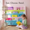 image:imageHumble Crew Kids Bookshelf Montessori Front Facing Toddler Bookcase 4 TierWhitePastels
