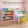 image:imageHumble Crew Kids Bookshelf Montessori Front Facing Toddler Bookcase 4 TierWhitePastels