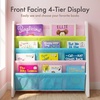 image:imageHumble Crew Kids Bookshelf Montessori Front Facing Toddler Bookcase 4 TierWhitePastels