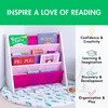 image:imageHumble Crew Kids Bookshelf Montessori Front Facing Toddler Bookcase 4 TierWhitePinkPurple