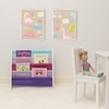 image:imageHumble Crew Kids Bookshelf Montessori Front Facing Toddler Bookcase 4 TierWhitePinkPurpleBlue