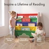 image:imageHumble Crew Kids Bookshelf Montessori Front Facing Toddler Bookcase 4 TierWhitePrimary