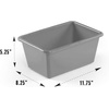 image:imageHumble Crew Plastic Storage Bins for Kids Small Removable Toy OrganizerGrey
